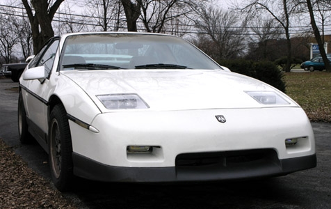 1987 Pontiac Fiero GT - White with Tan interior. 2.8L V6 - Automatic